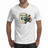 Route 62 climb - Mens White t shirt