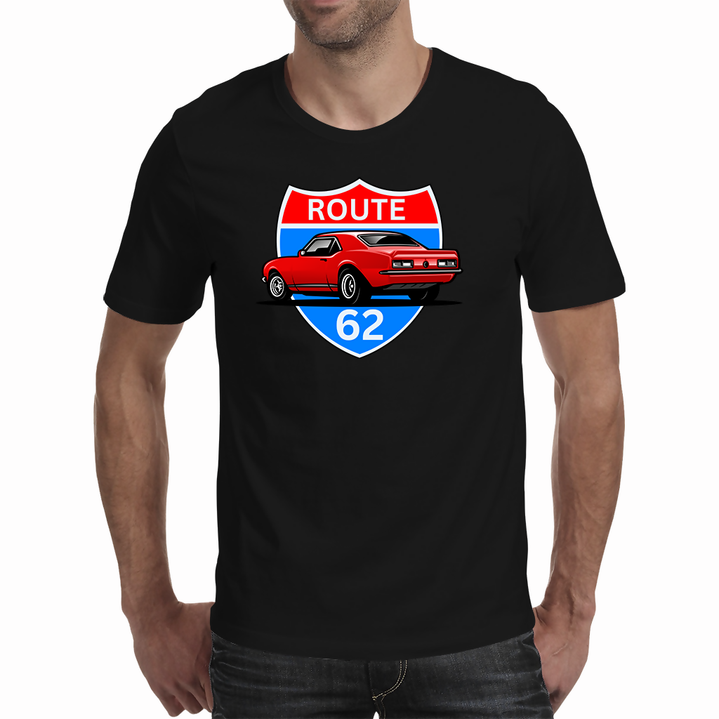 R62 Muscle Car Black T Shirt