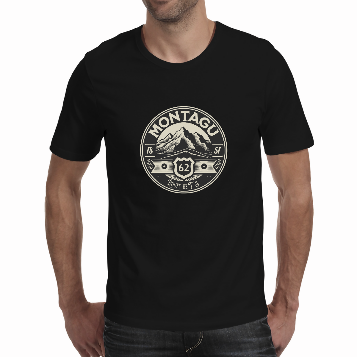 R62 Montagu Badge - Men's T - Shirt ( Route 62 T'S )