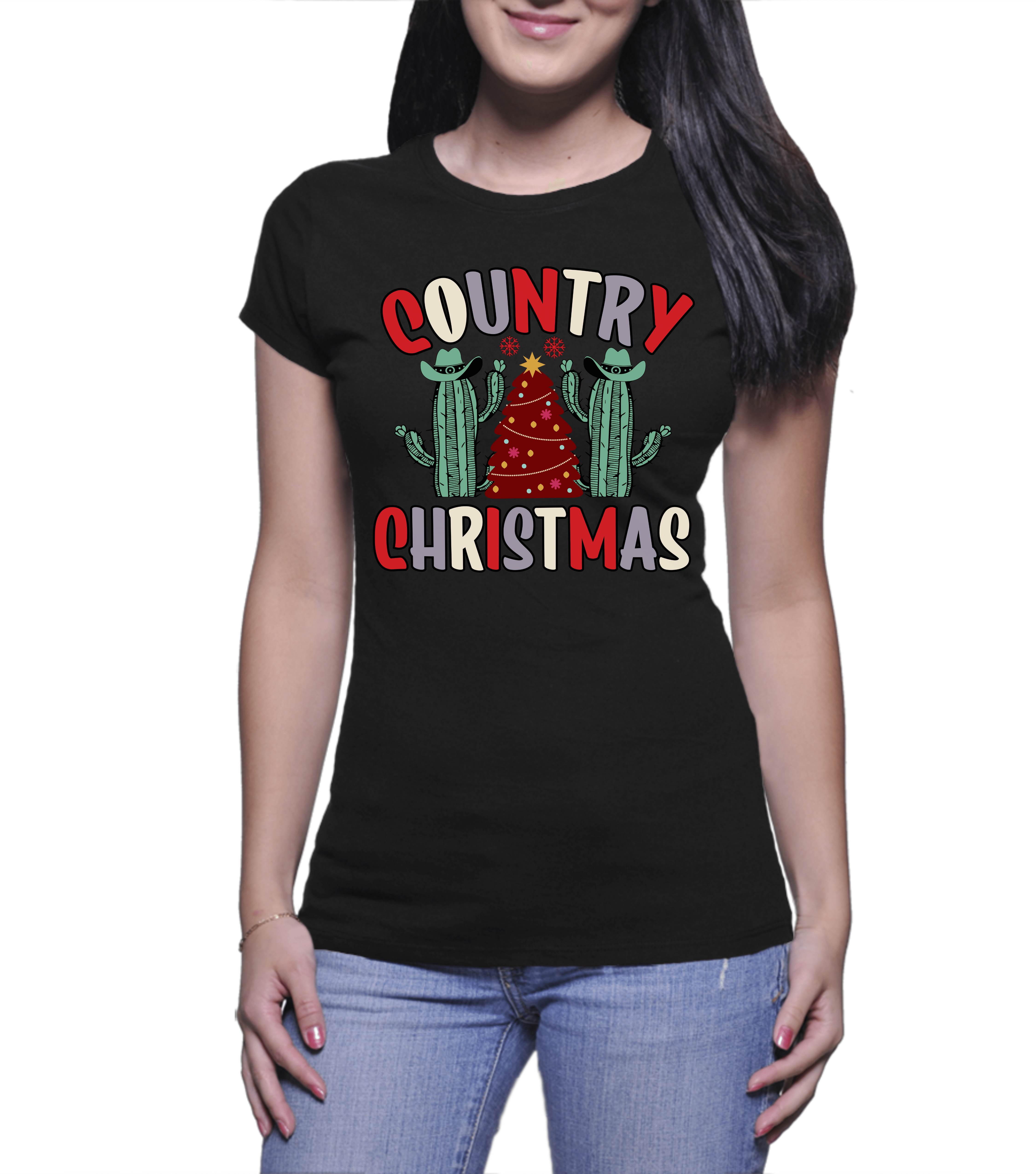 Funny Christmas Tshirts Country Christmas Ladies