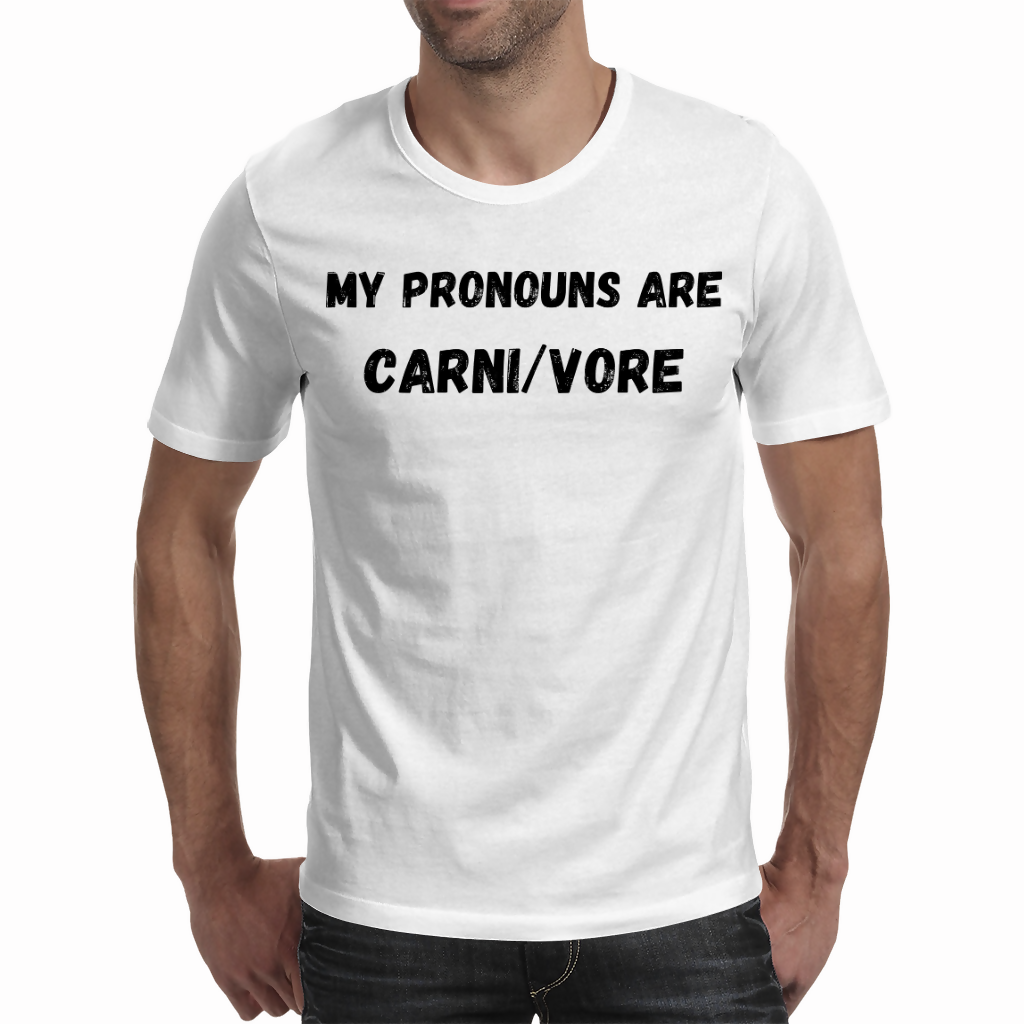 Carnivore Pronouns - Men's T-Shirt (Outside the Box)
