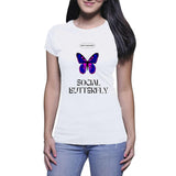 21st Social Butterfly - Ladies T-shirts (Clothes Minded Art) - OTC Shop