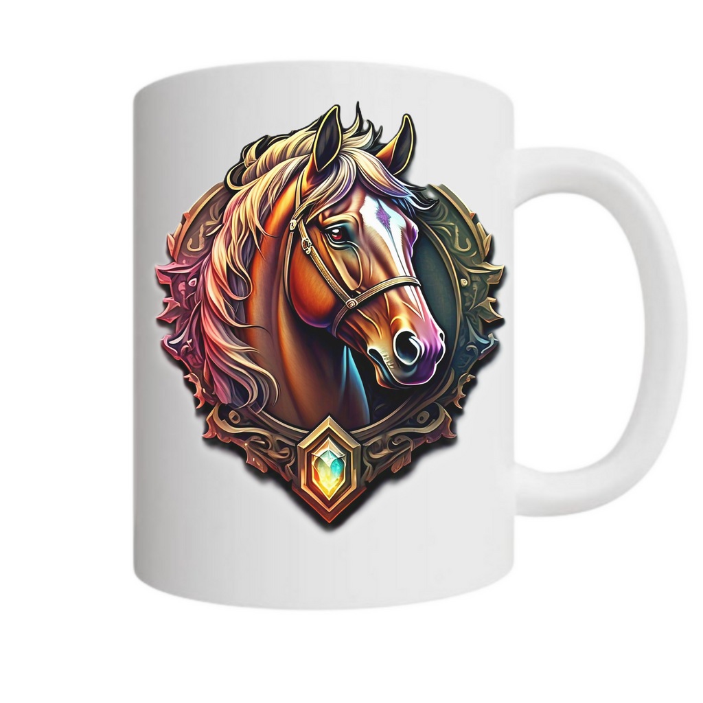 Hoofprint Harmony 35 - Ceramic Mug (ArtzyAi)