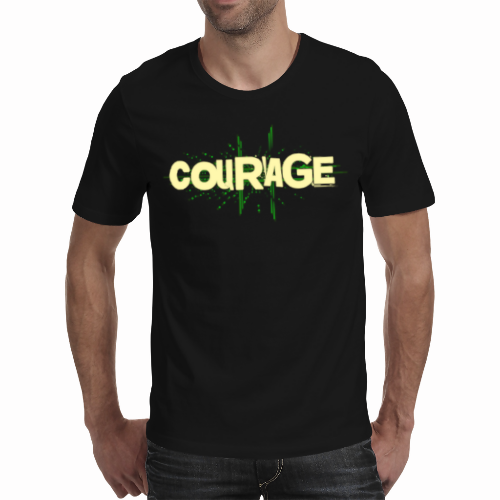 COURAGE-Mens Black T-shirt