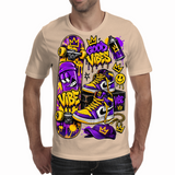 Purple an Orange skateboard-Men T-shirt-Jerore Co