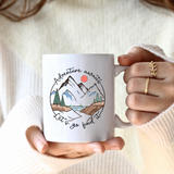 Adventure Awaits Let's Go Find It Camping Mug