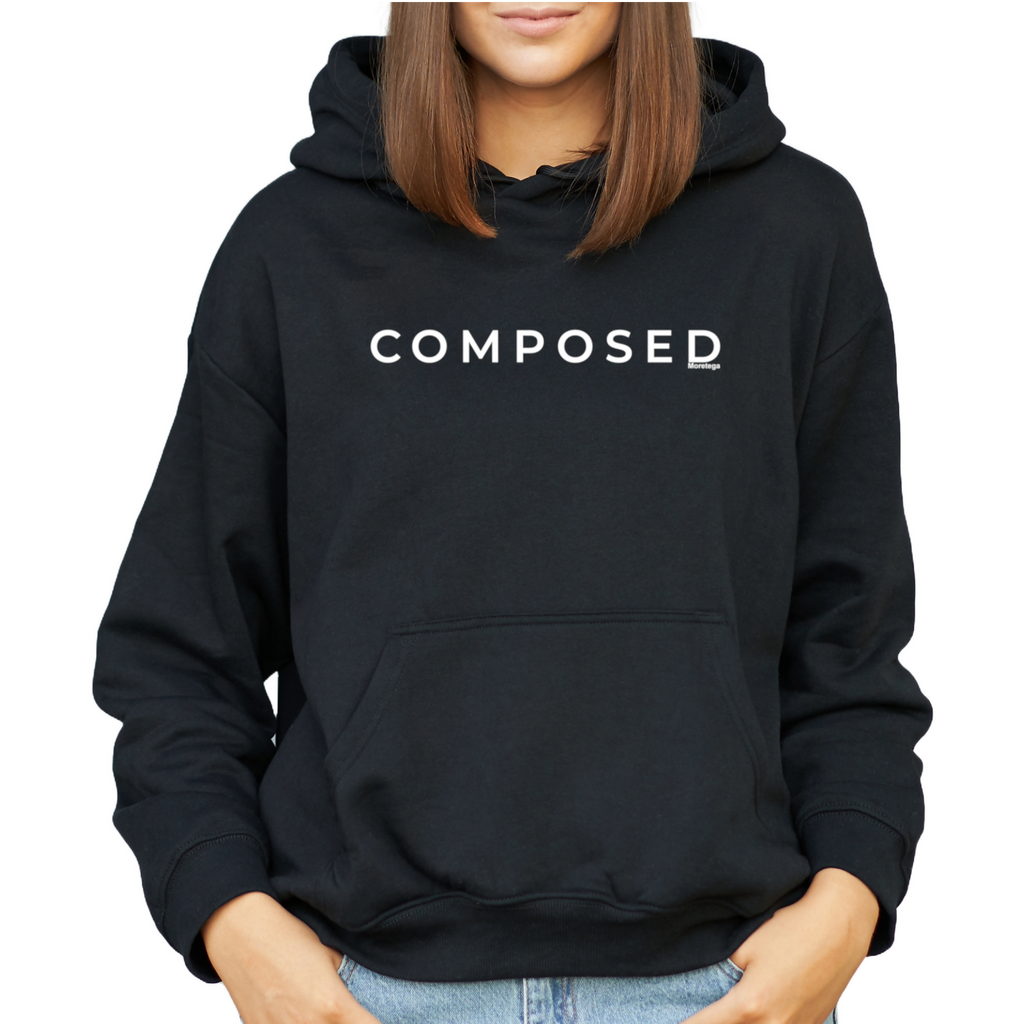 COMPOSED-Unisex Black Hoodie (Moretega)