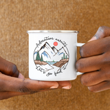 Adventure Awaits Let's Go Find It Camping Mug