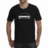 Escort Mk1 Front Silhouette - Black Mens on White