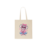 Koalas Drink Boba Tea - Cotton Canvas Tote Bag (Dust & Bloom)