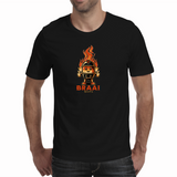 Braai Mascot -Black - Mens T Shirt