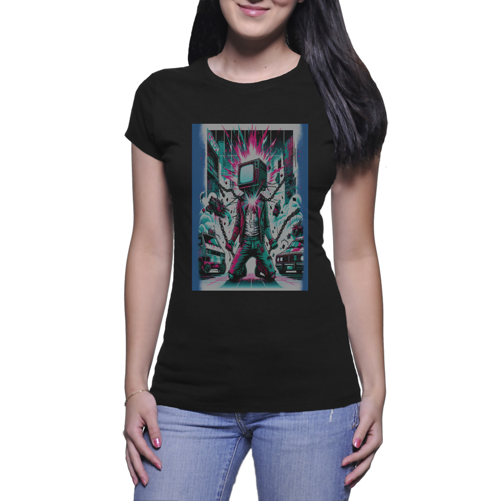 up rising 189-Women's Black T-shirt (Riotwear SA)