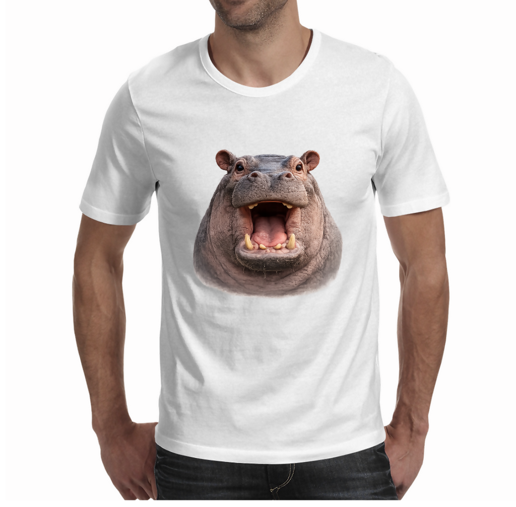 Happy Hippo - Men's T-Shirt (Podpop)