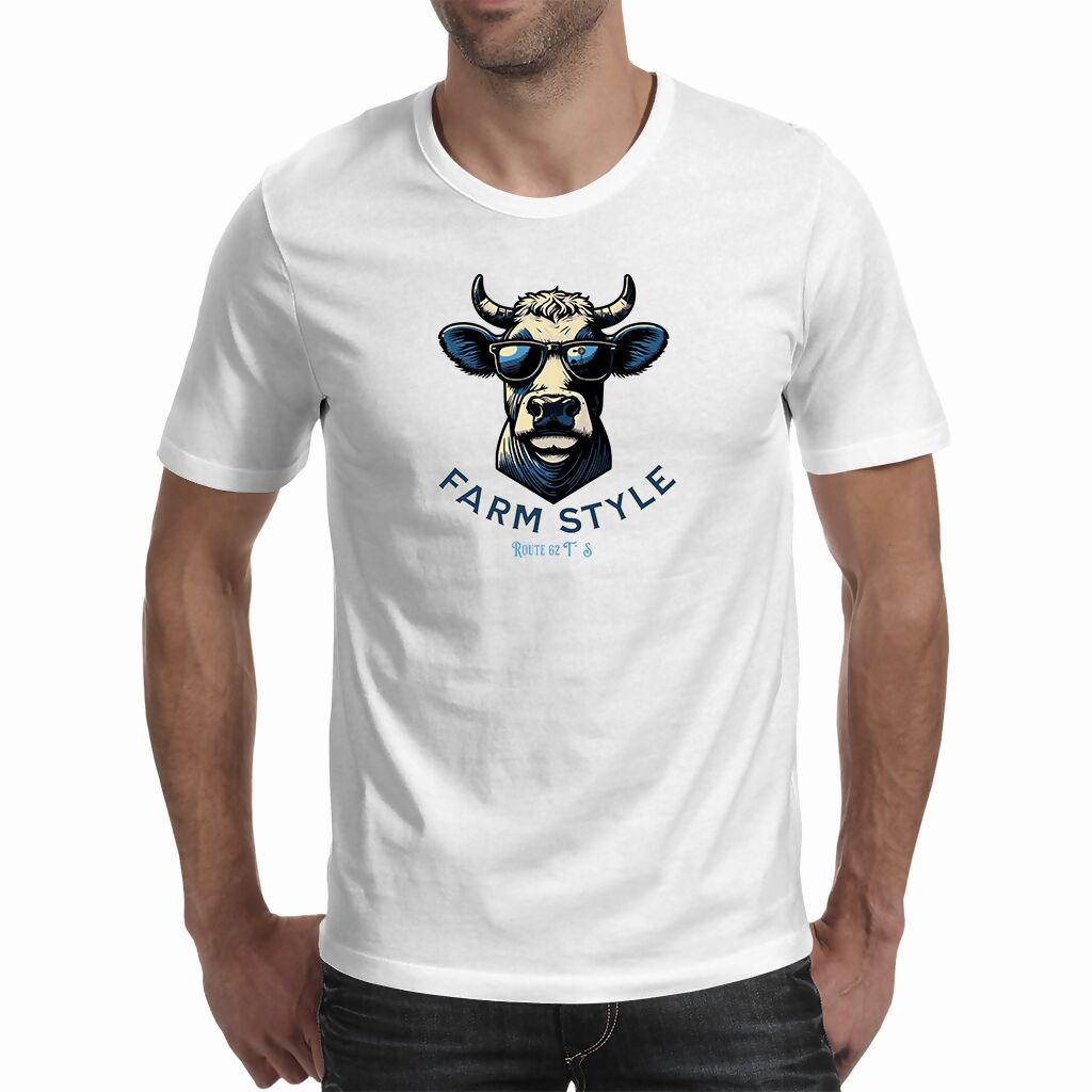 Farm Style Cow - Men's T Shirt (Route 62 T'S)