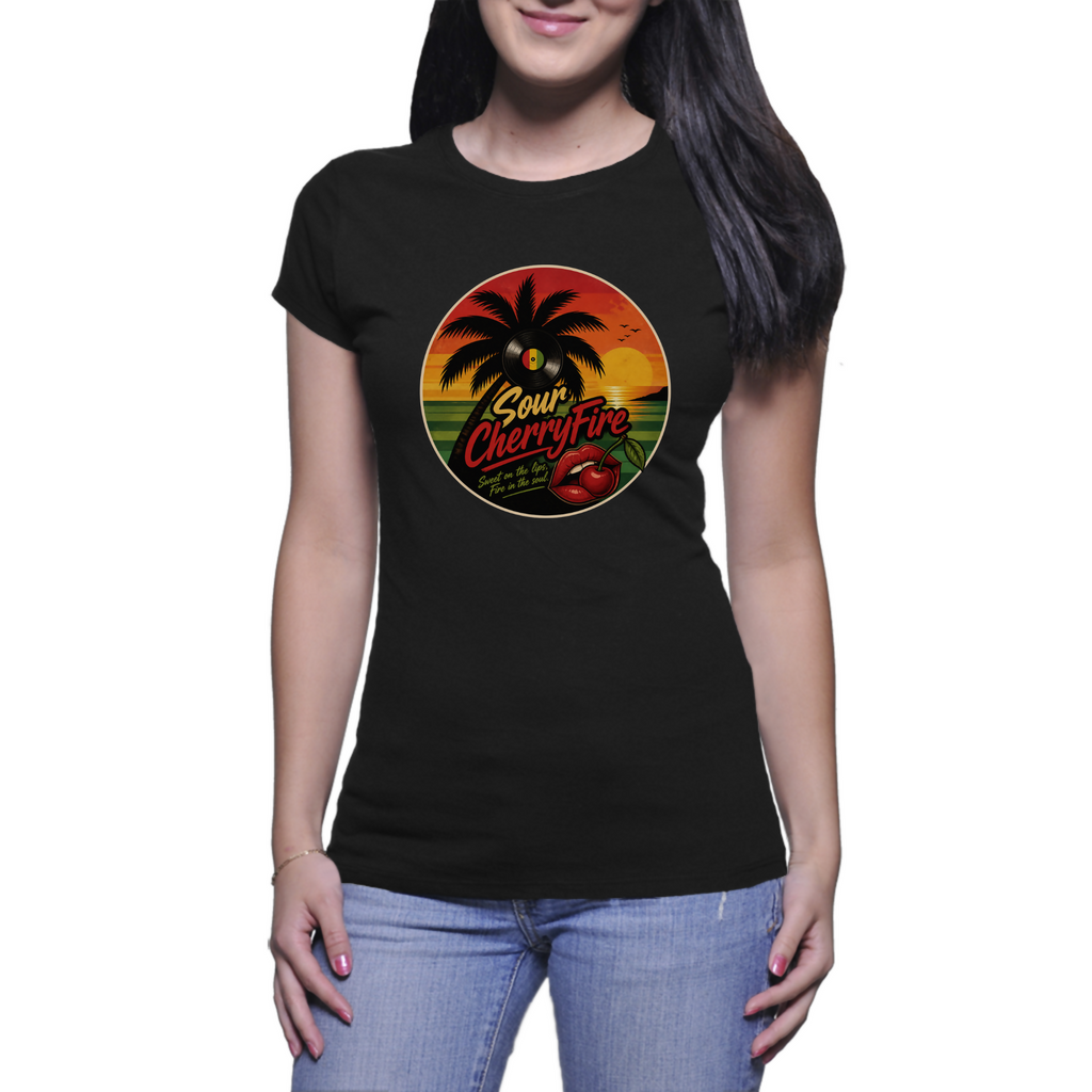 Sour CherryFire Reggae Sunset - Ladies T-shirt - (MidNiteFB)