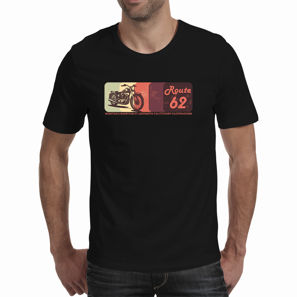 Retro R 62 Motorbike - Men's T - Shirt ( Route 62 T'S )