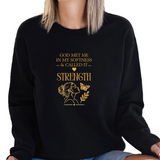 God met me in my softness - Unisex Sweatshirt (Rooted in Purpose)