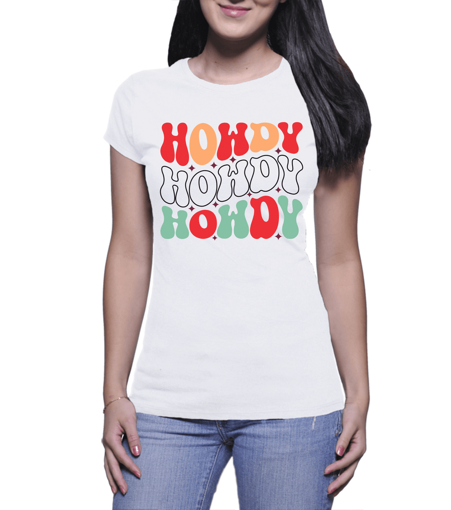 Funny Christmas Tshirts | Howdy Howdy Howdy (Ladies)