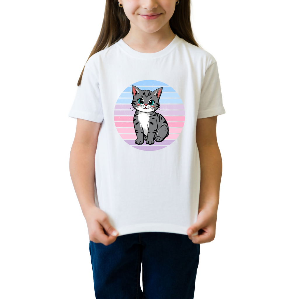 Kitten - Girls Crew Neck T-shirt ( CAE Style)