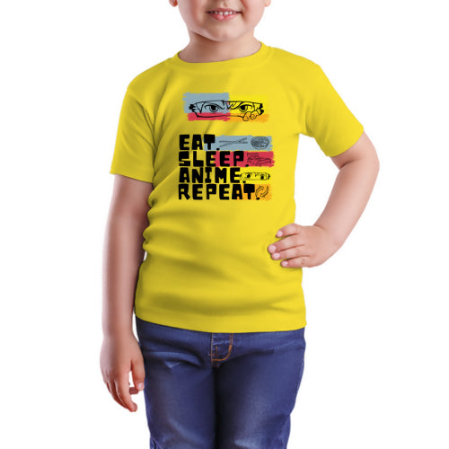 Eat sleep anime repeat - Kids T-shirt (Cici.N)