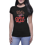 Funny Christmas Tees | Let's Get Lit (Ladies)