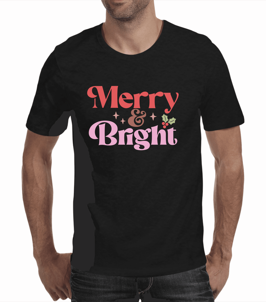 Merry Christmas Tshirts | Merry & Bright (Men)