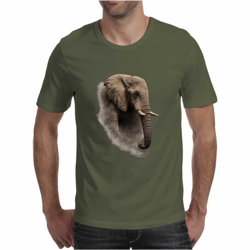 Elephant fading into dust-Men's T-Shirts Front (PodPop)