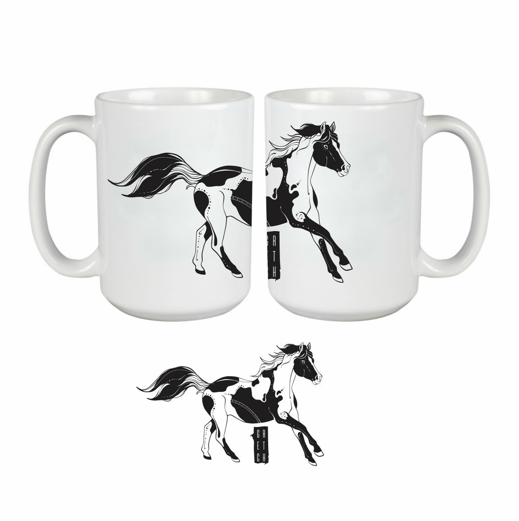 Pinto Horse Mug - 15oz Mug (GRETCH)