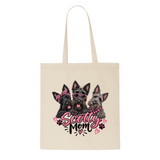 Scotty Mom - Cotton Canvas Tote Bag (Dust & Bloom)