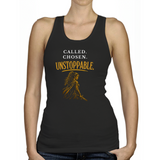 Called, Chosen, Unstoppable - Ladies Racerback Tank (Rooted in Purpose)