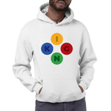 KING BUTTONS - Men's Hoodie (KABELOSCOPE)