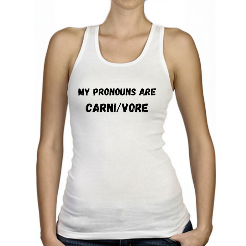 Carnivore Pronouns - Racerback (Outside the Box)