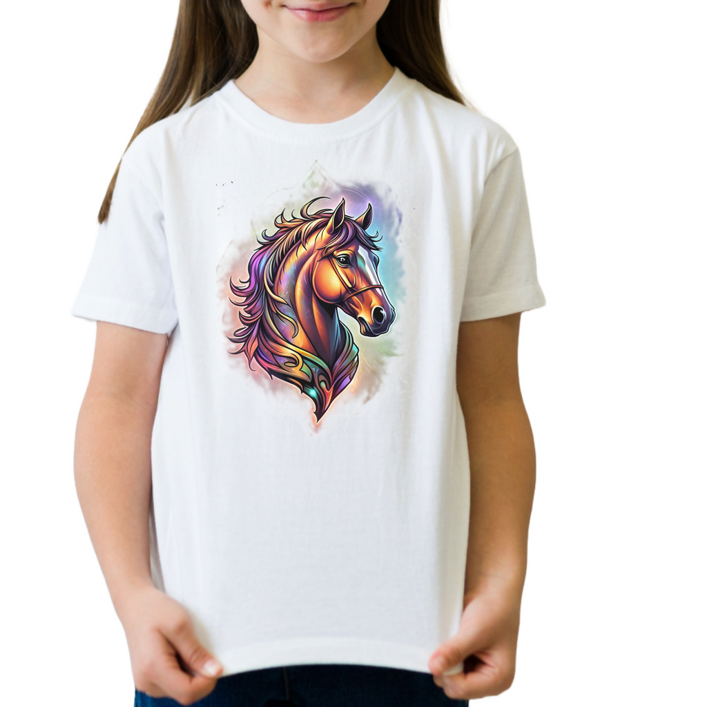 Horse Tales 16-- Kids T-Shirt (ArtzyAi)