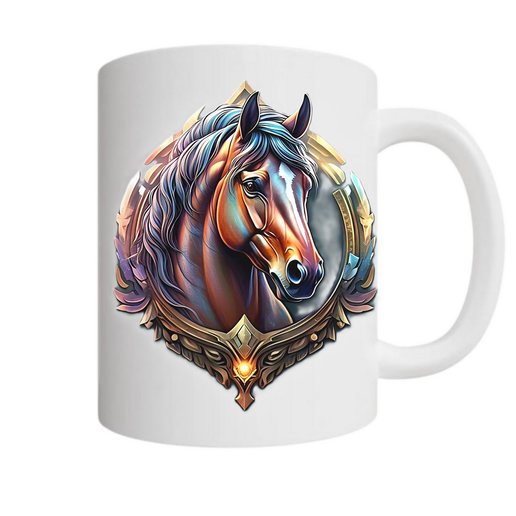 Graceful Gallop 29 - Ceramic Mug (ArtzyAi)