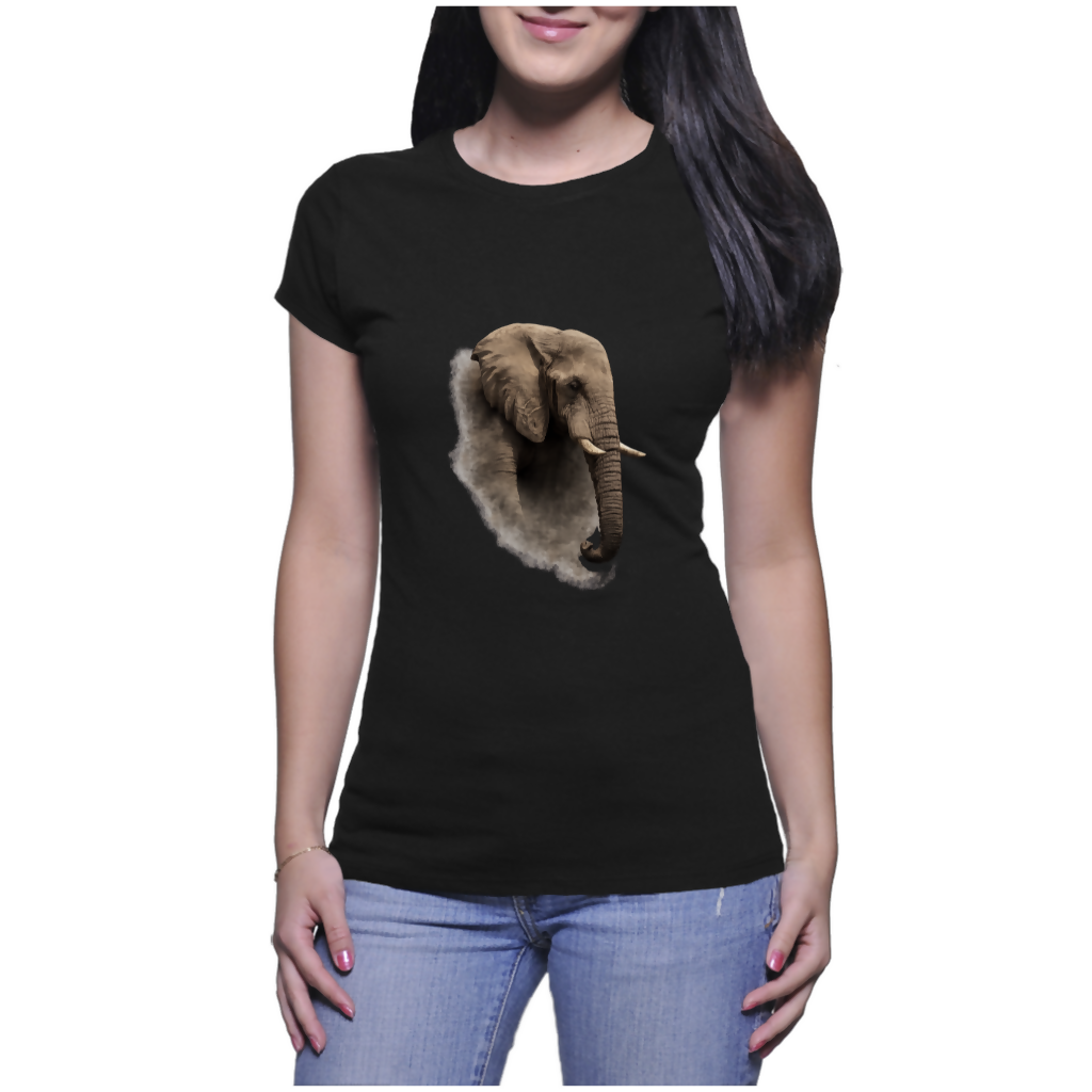 Elephant in the dust - Ladies T-Shirt (Podpop)