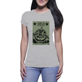DC-3 Dakota Army Green - Ladies Cotton T-Shirt 1 (Gerald SmithArt)