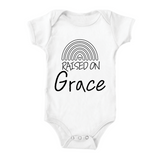 Raised on Grace - Baby Onesie (Rooted in Purpose)