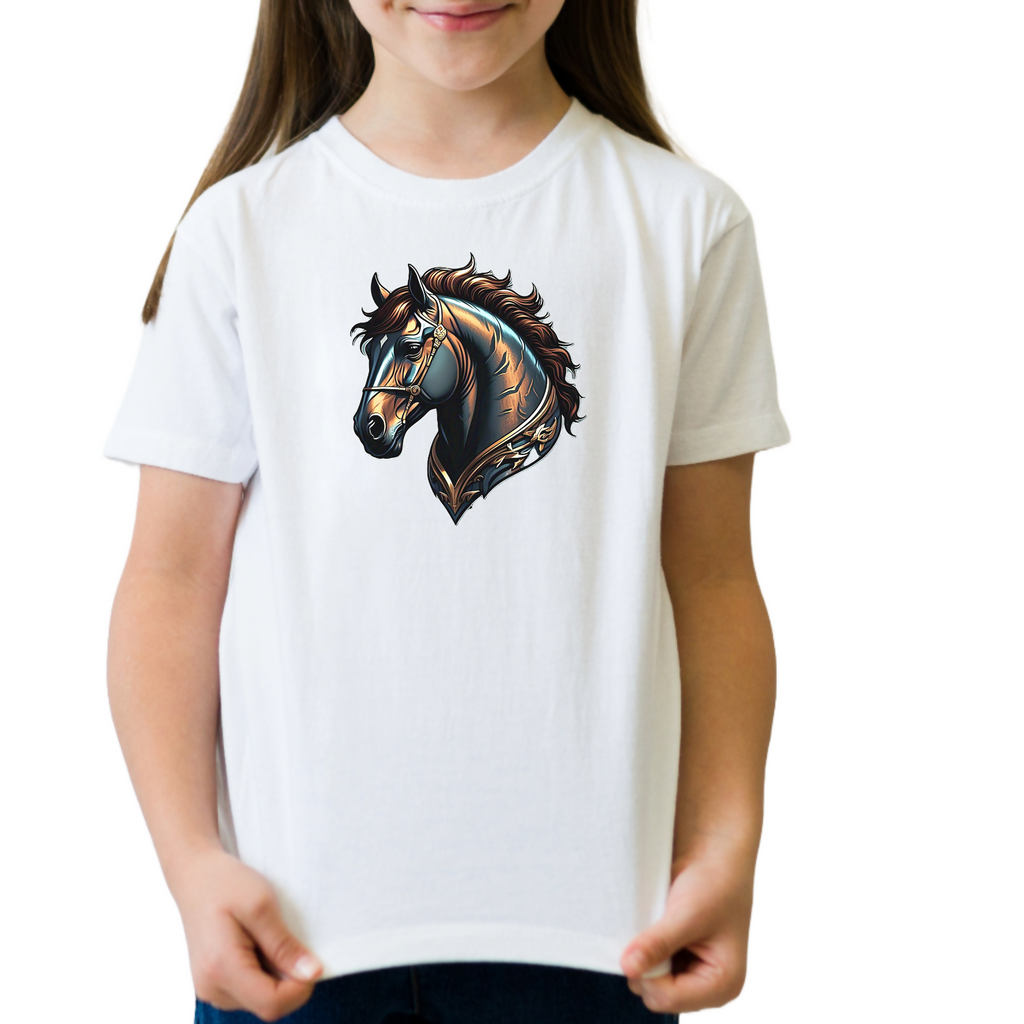 Hoofbeats 19 -- Kids T-Shirt (ArtzyAi)