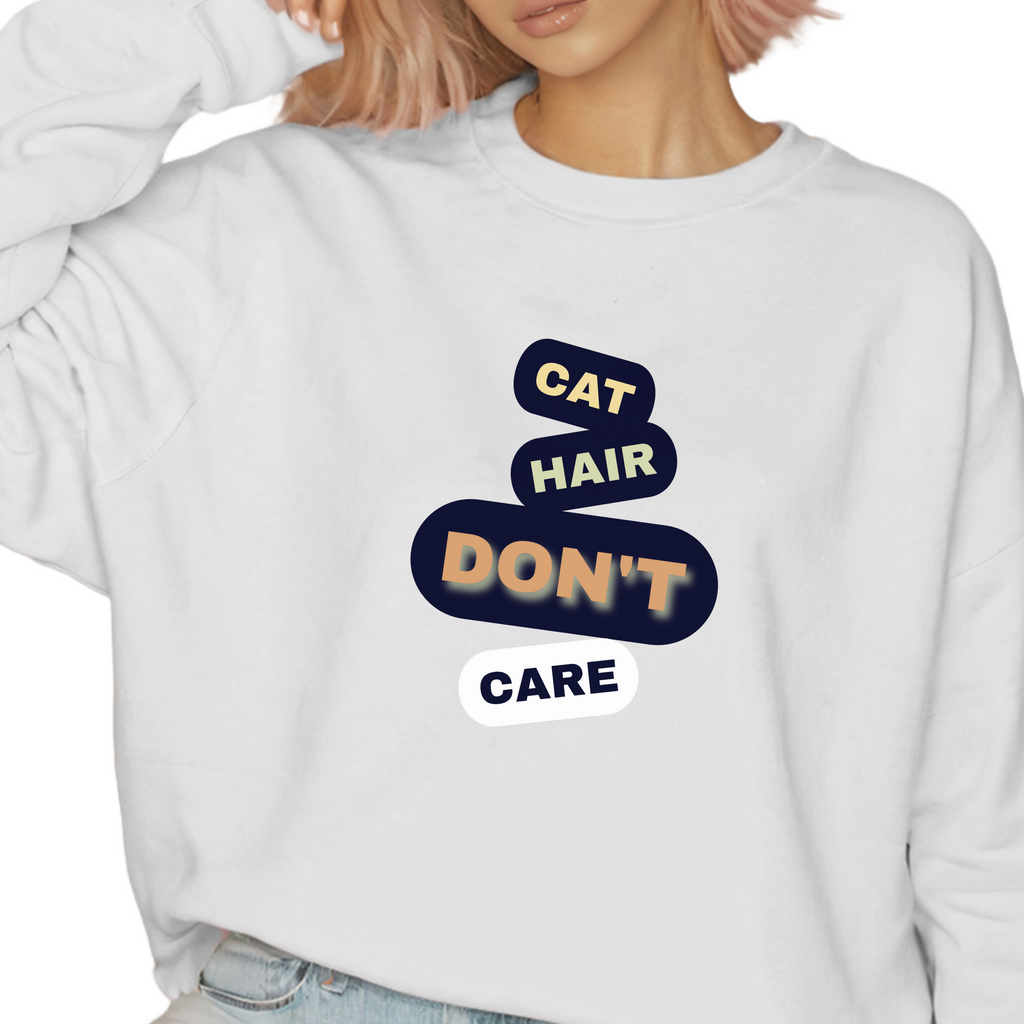 Cat Hair Don't Care 2 - Unisex Sweater (ArtzyAi)