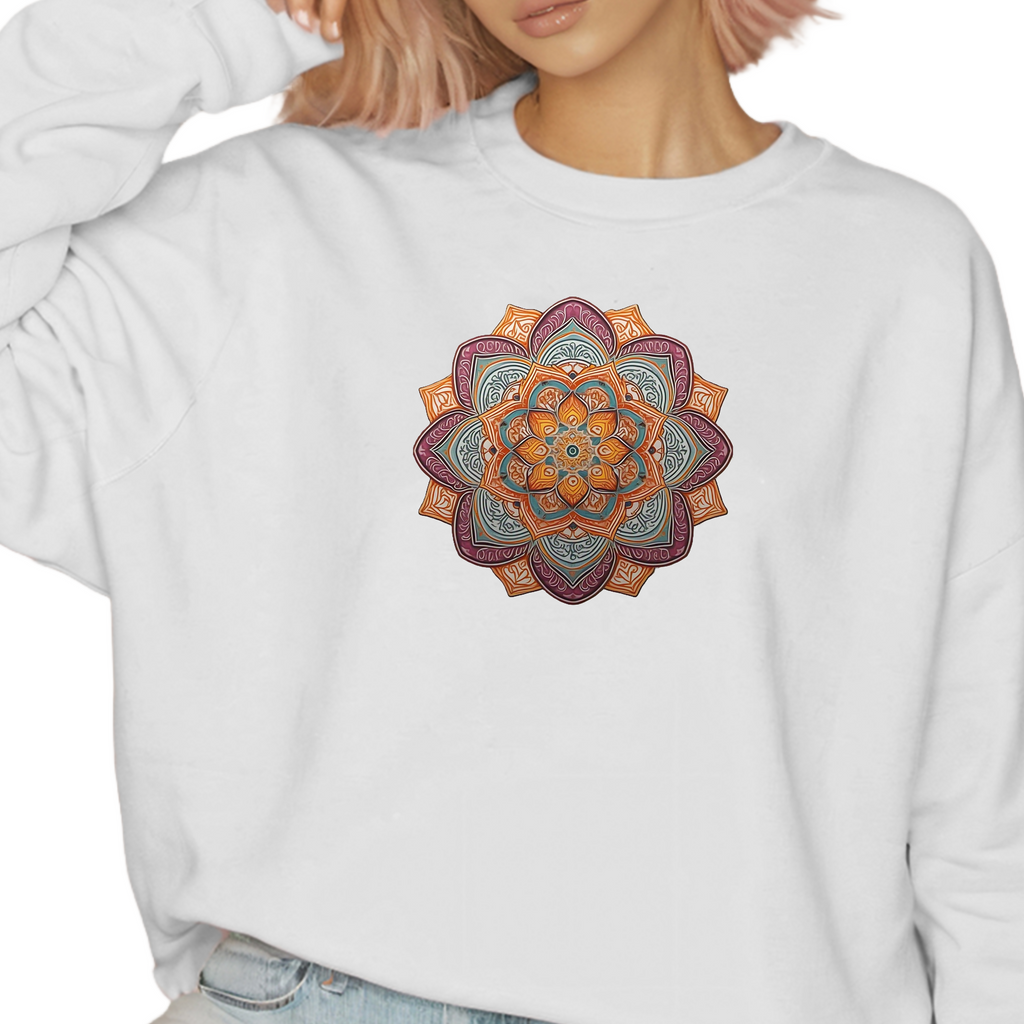 Flower mandala 1 - Unisex Sweater (ArtzyAi)