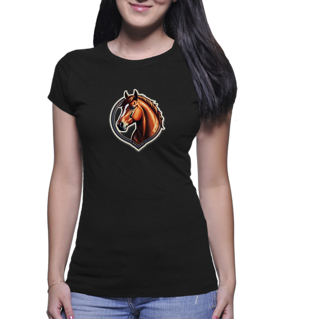 Horse Power 6 - Ladies T-Shirt (ArtzyAi)