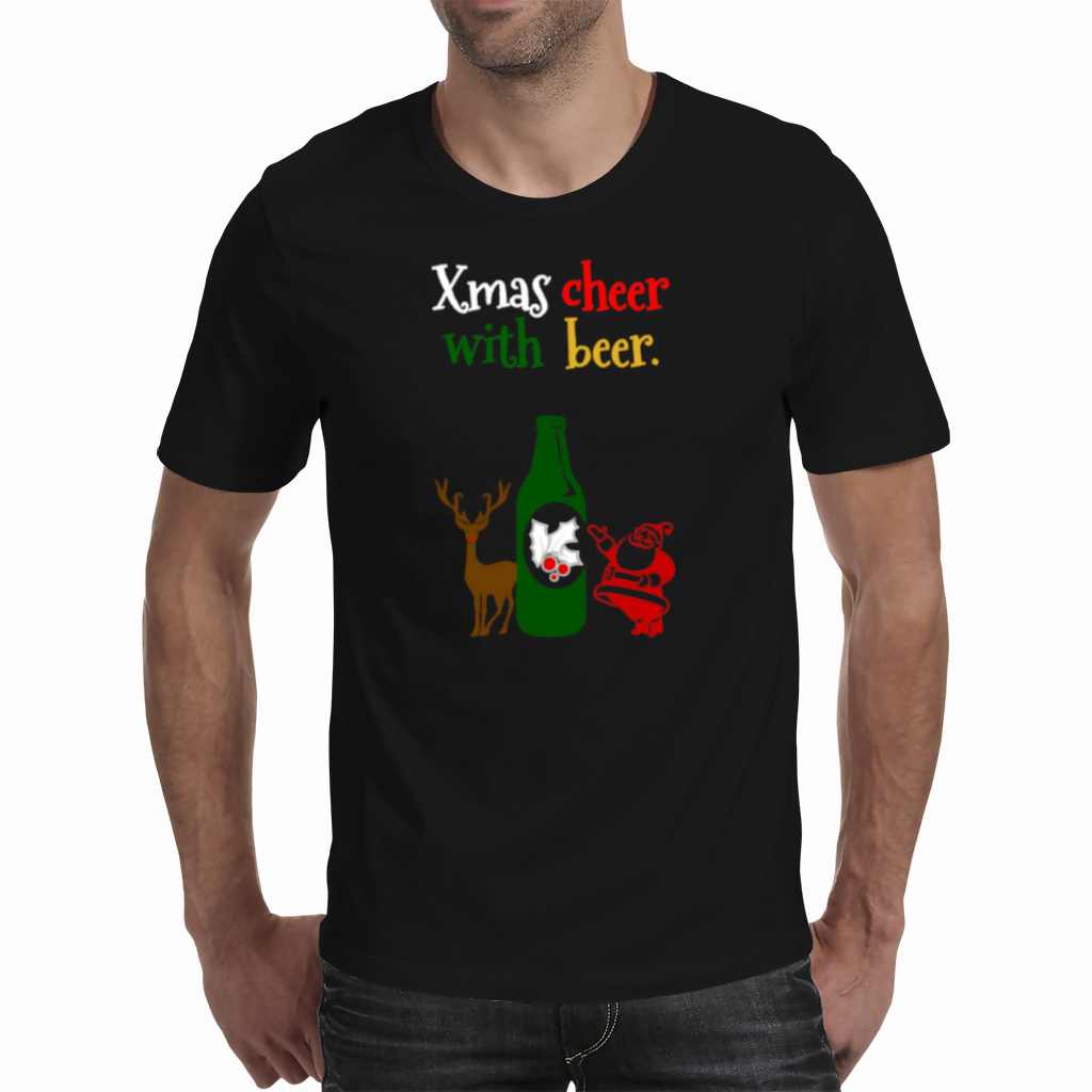Xmas Cheer-Mens colour t-shirt (Moretega)