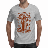 Monkeys in African Baobab - Men's T-shirt (23 AC)