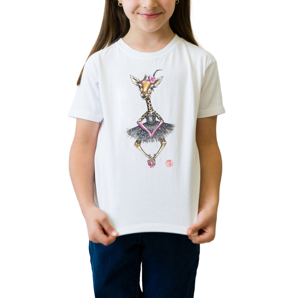 Ballerina Giraffe - Kid's T-shirt - ( MoJoSA )
