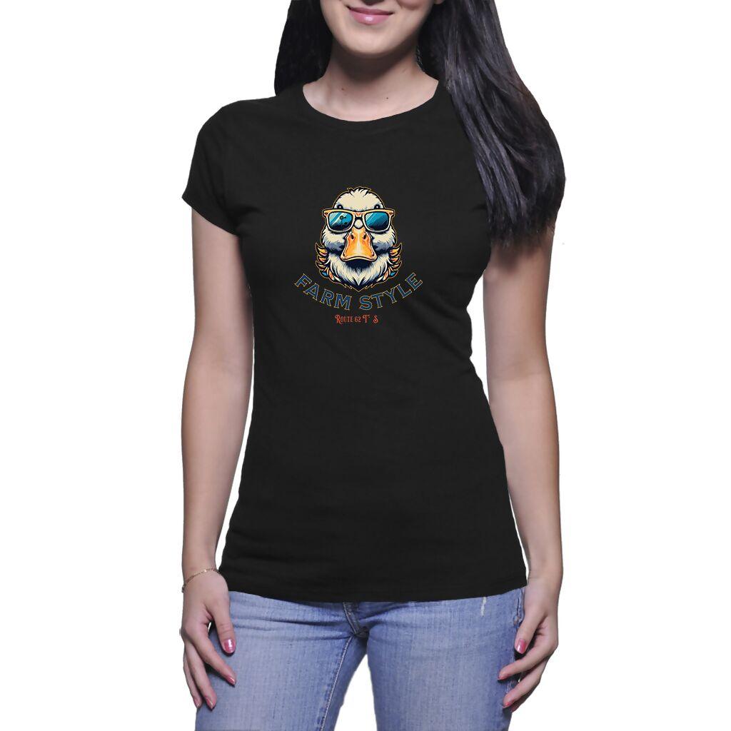 Farm Style Duck - Lady's T Shirt (Route 62 T'S)