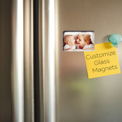 Customizable Glass Domed Photo Magnet - Personalized Gift or A Special Gift
