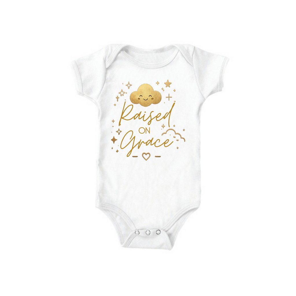 Raised on Grace - Baby Onesie (Rooted in Purpose)