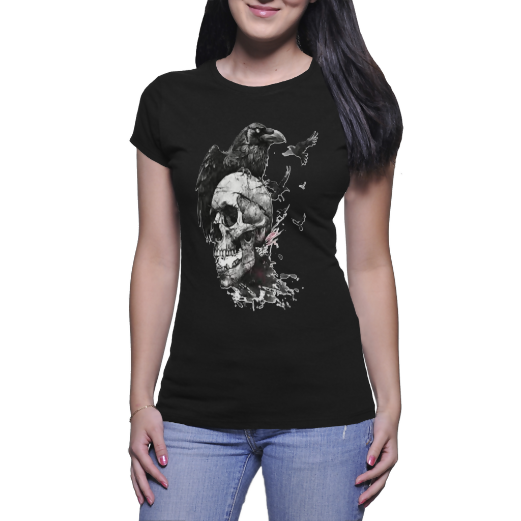 Never more Again - ladies Crew Neck T - Shirt (Riotwear SA)