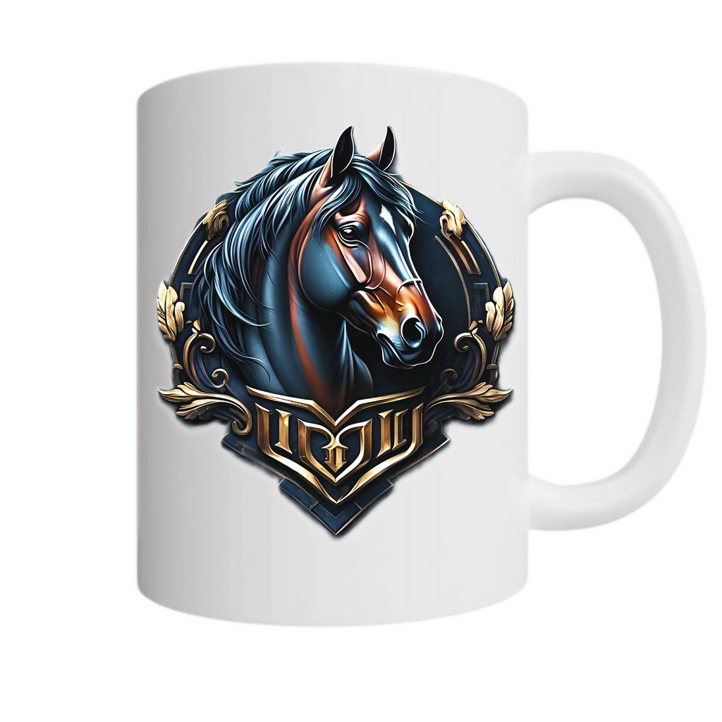 Graceful Gallop 28 - Ceramic Mug (ArtzyAi)