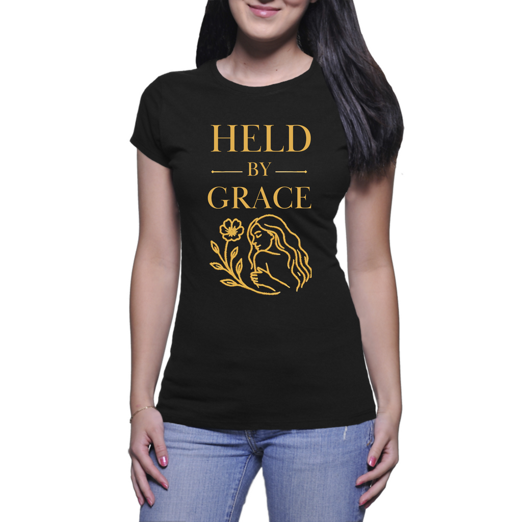Held by Grace - Ladies T-Shirt (Rooted in Purpose)